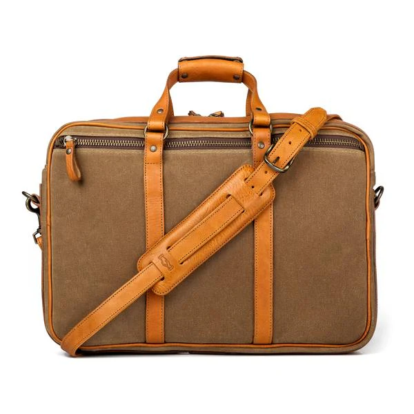 Campaign Waxed Canvas Briefcase - Image 2