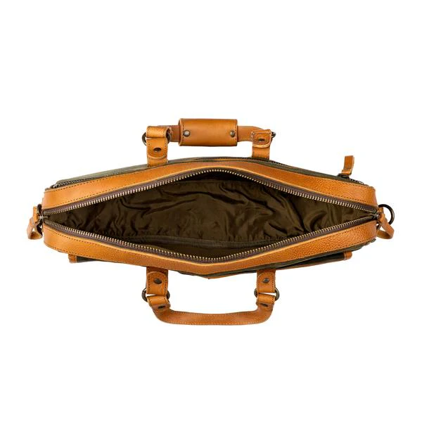 Campaign Waxed Canvas Briefcase - Image 7