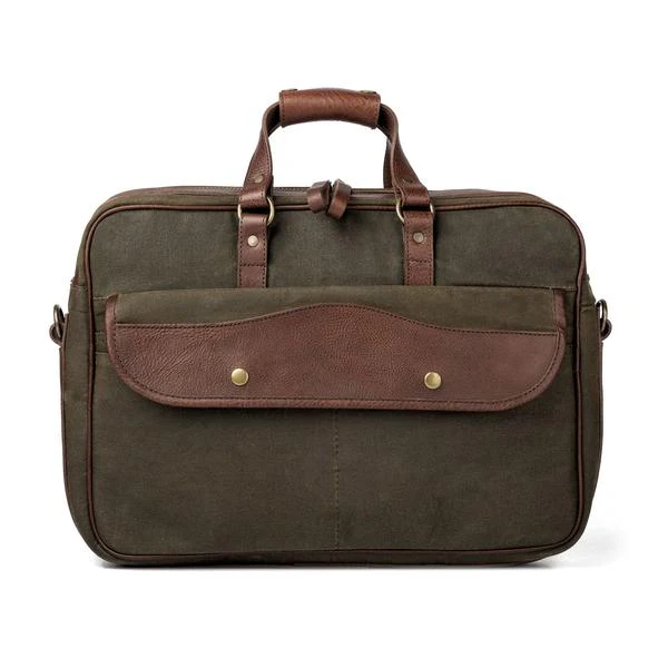 Campaign Waxed Canvas Briefcase - Image 9
