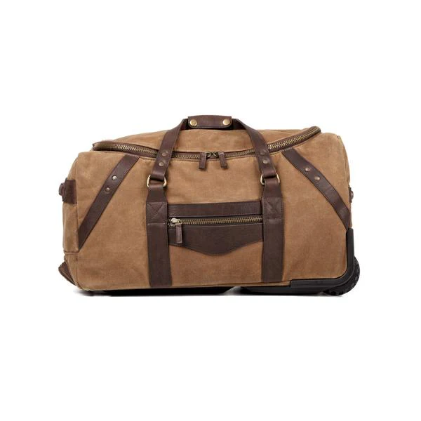 Campaign Waxed Canvas Rolling Carry-On Duffle