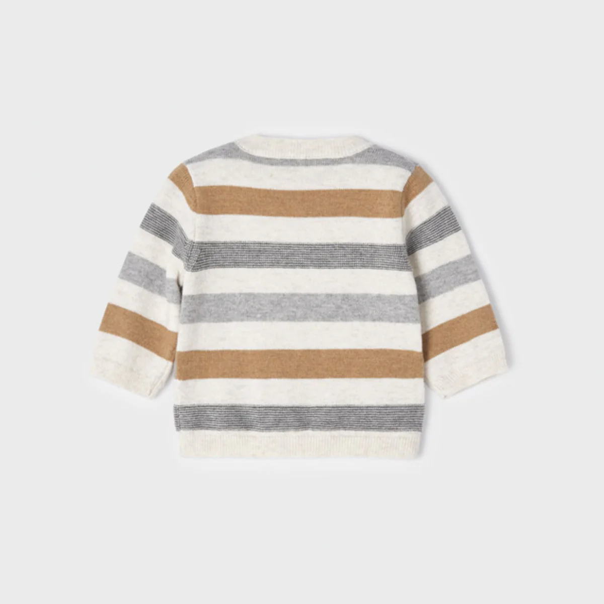 Caramel Stripe Jersey Knit Sweater - Image 4