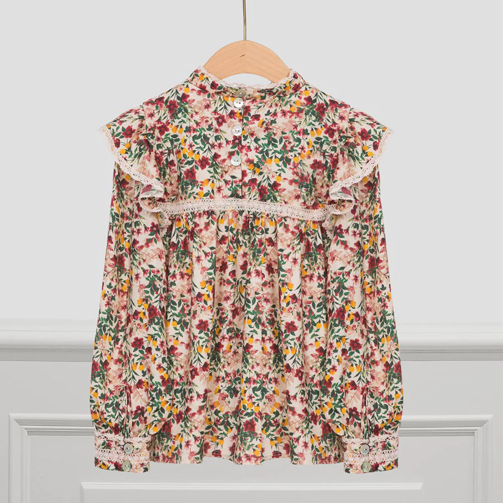 Carmine Floral Blouse - Image 3