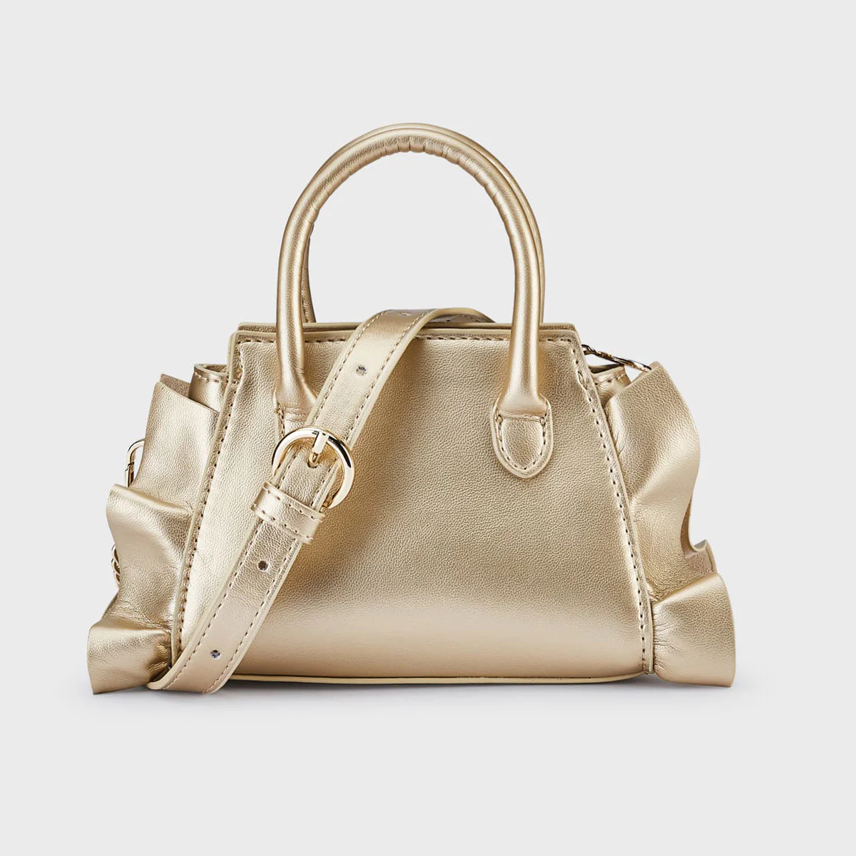 Champagne Ruffle Handbag - Image 2