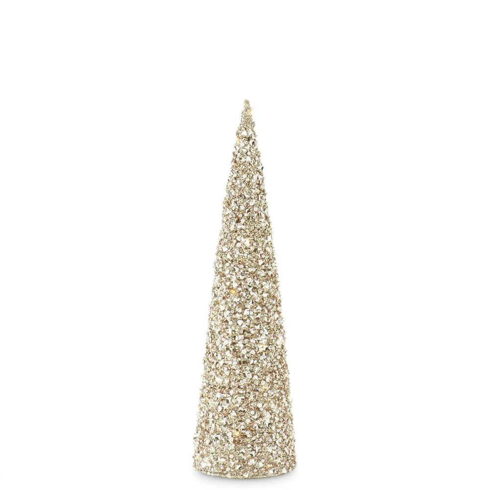 Champagne Sequin Embellished Cone Trees - Image 2
