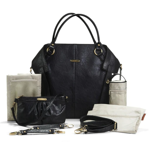 Charlie Diaper Bag, Black - Image 3