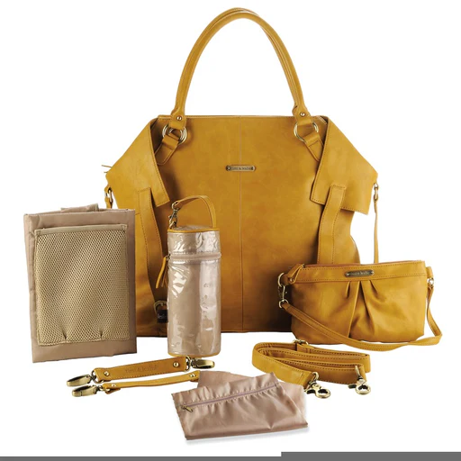 Charlie Diaper Bag, Mustard - Image 3