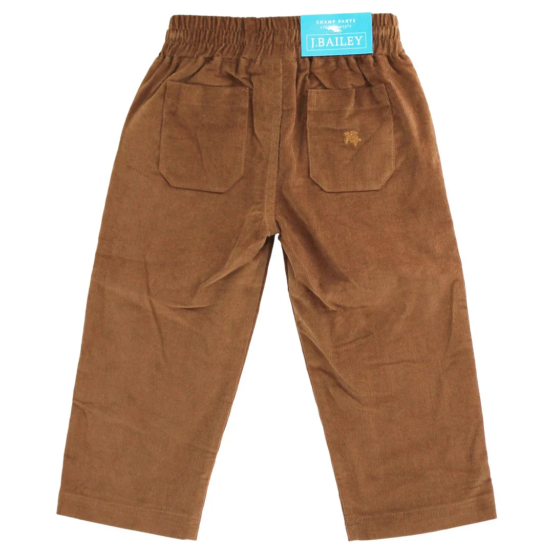 Charlie Pull On Pant - Brown Corduroy - Image 2