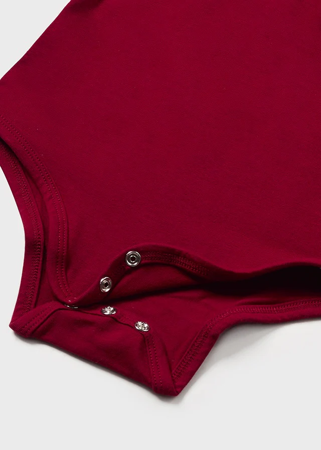 Cherry Long Sleeve Polo Bodysuit - Image 2