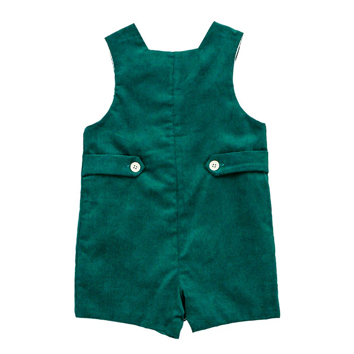 Clover Corduroy Short John John With Tab - Image 2