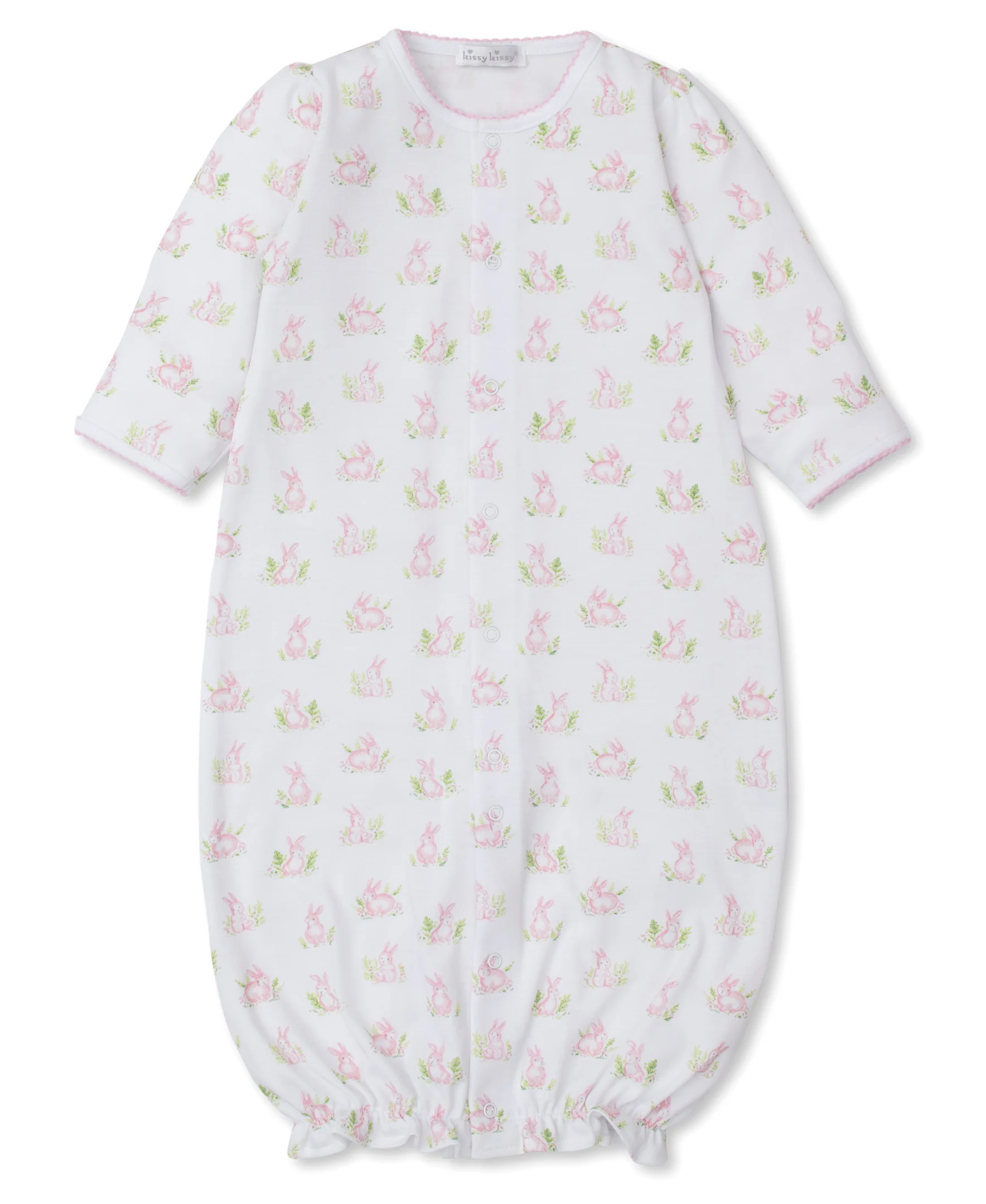 Cottontail Hollows: Light Pink Bunnies Print Converter Gown