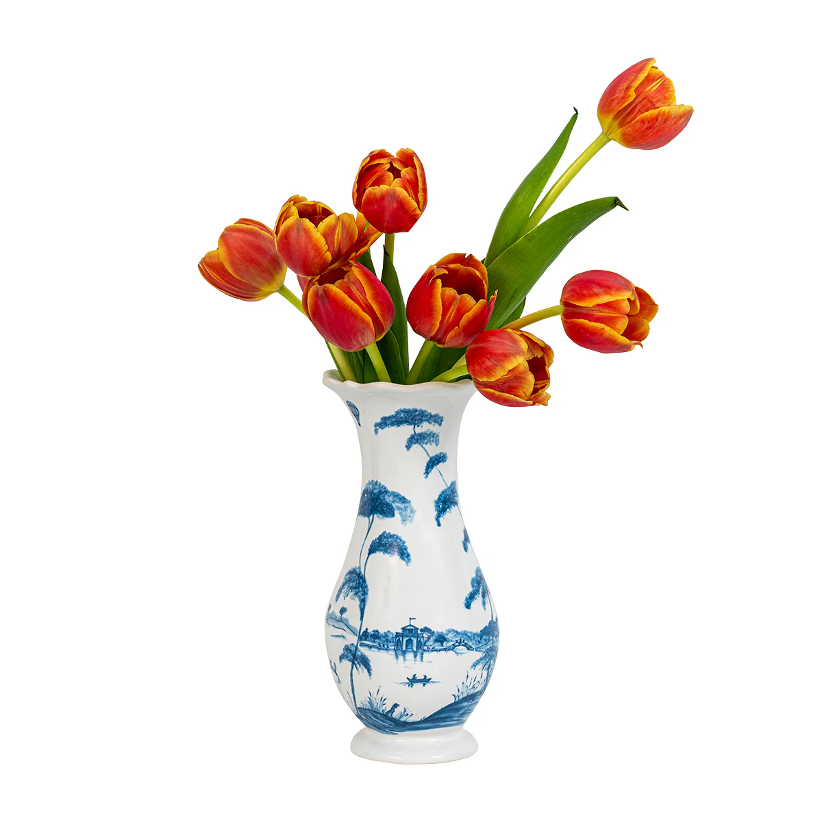 Country Estate 9" Vase - Delft Blue - Image 3