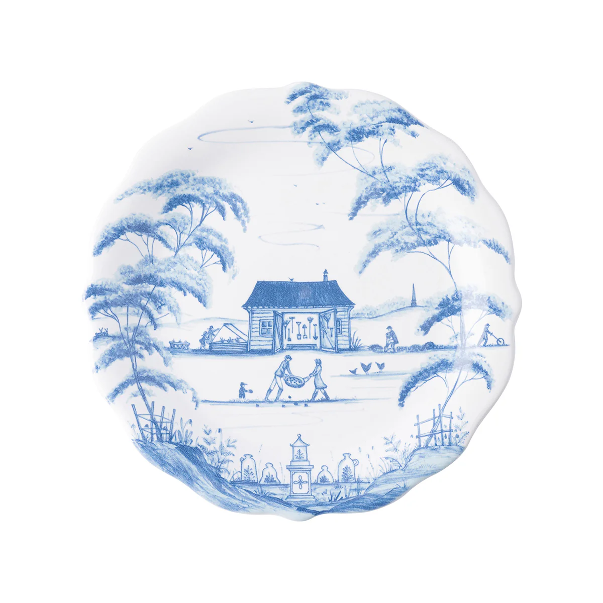 Country Estate Party Plate Assorted Set/4 - Delft Blue - Image 9