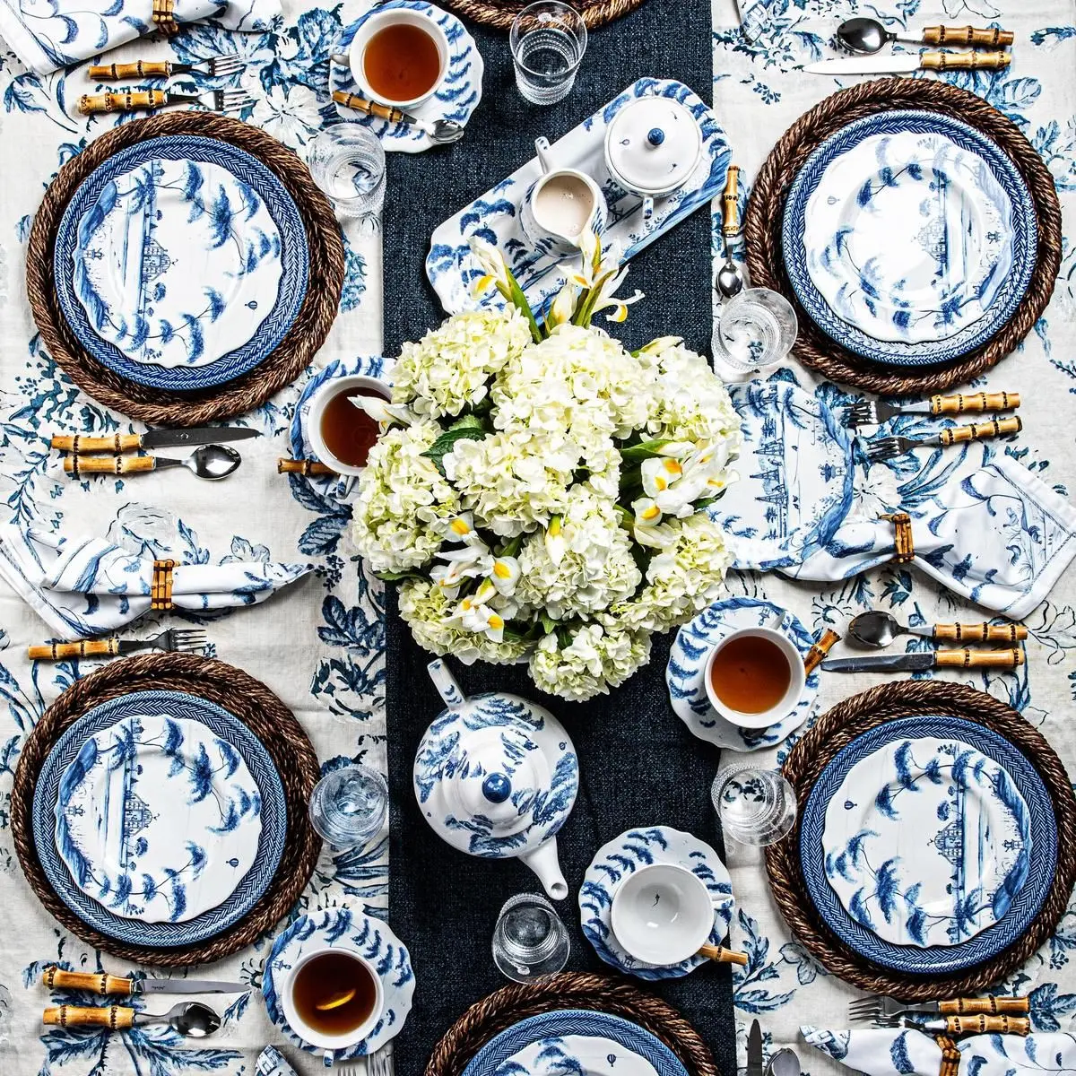 Country Estate 16pc Place Setting - Delft Blue - Image 2