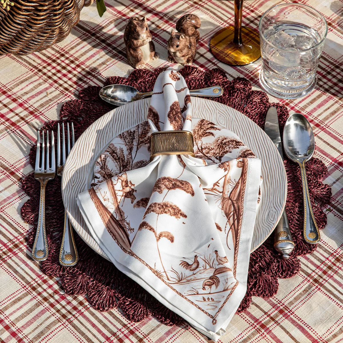 Country Estate Harvest Napkin Set/4 - Sepia - Image 4