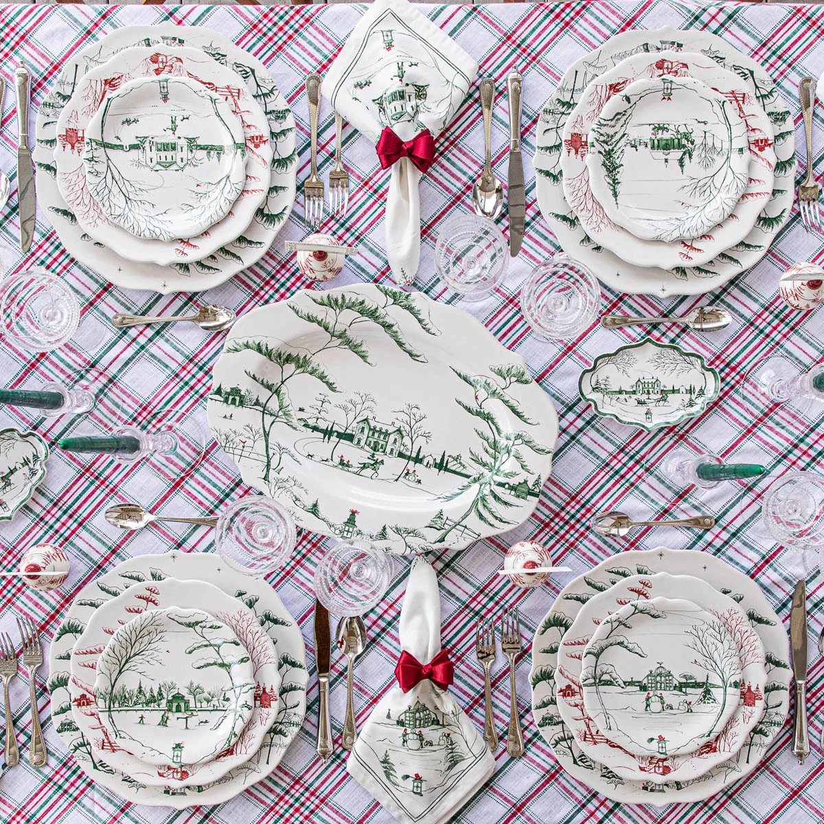 Country Estate Winter Frolic Charger/Platter - Evergreen - Image 4