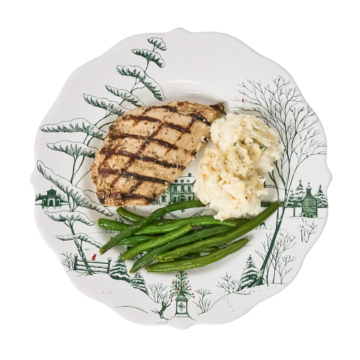 Country Estate Winter Frolic Dinner Plate - Evergreen - Image 2