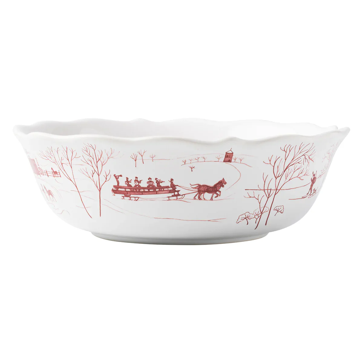 Country Estate Winter Frolic 10" Serving Bowl - Ruby - Image 6