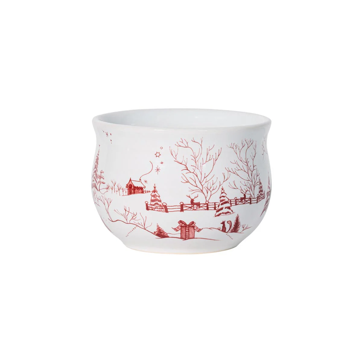 Country Estate Winter Frolic Comfort Bowl - Ruby