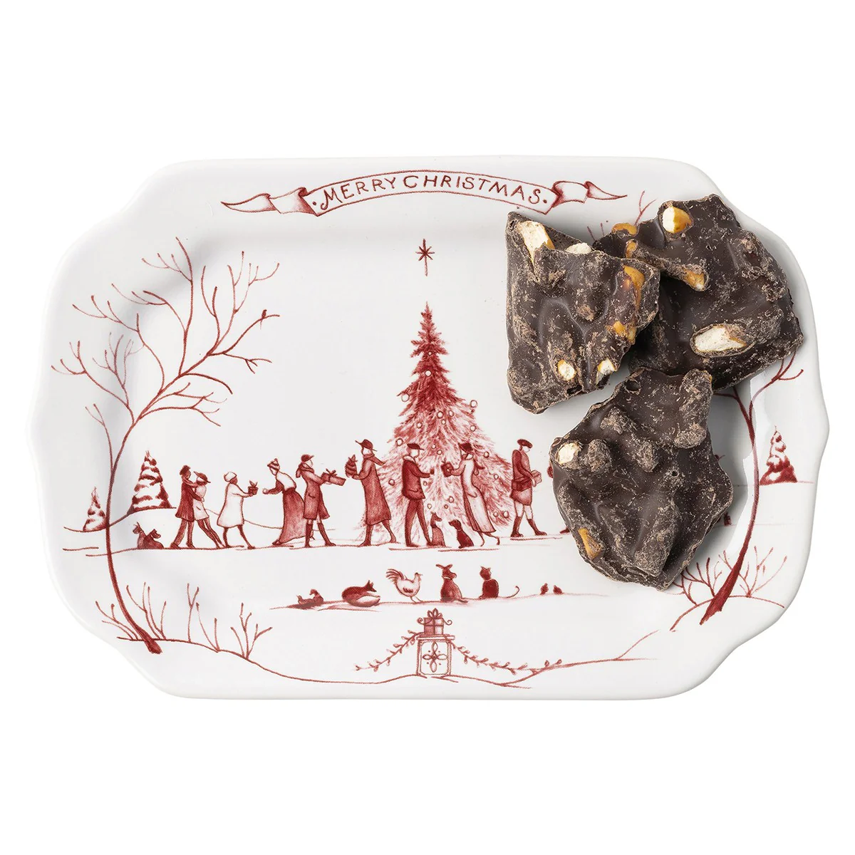 Country Estate Winter Frolic 7.5" Tray - Ruby - Image 2