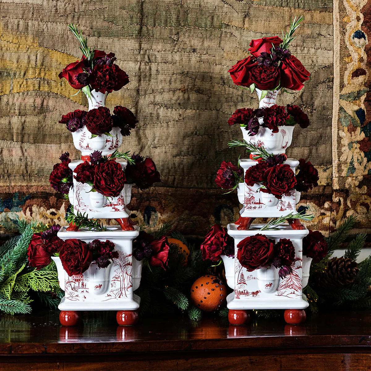 Country Estate Winter Frolic Tulipiere - Ruby - Image 3