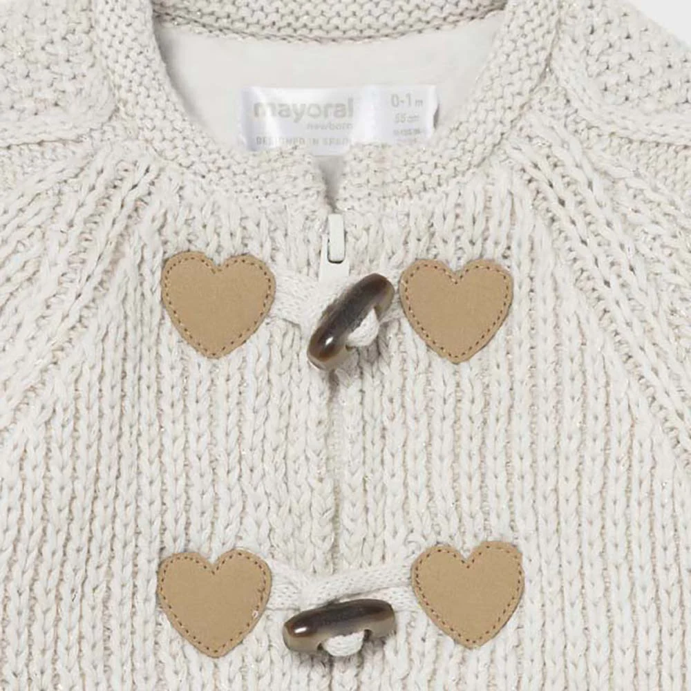 Cream Cardigan With Hat - Image 4