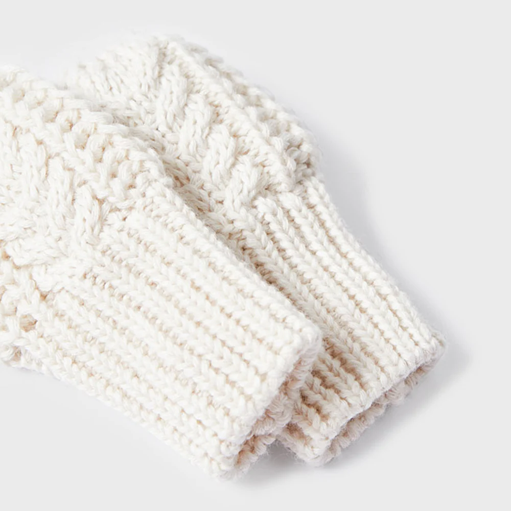 Cream Ecofriends Hat & Mittens Set - Image 3