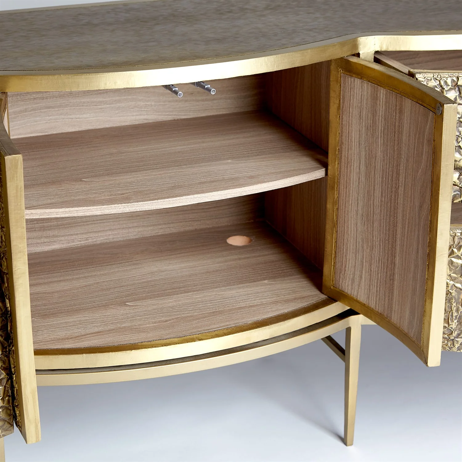 Crinkle Long Cabinet - Brass/Bronze - Image 8