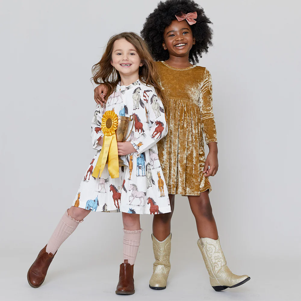 Crushed Gold Velvet Steph Dress - Image 3