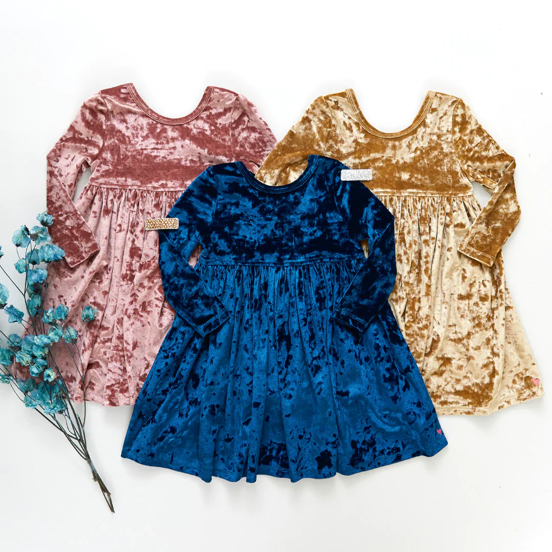 Crushed Gold Velvet Steph Dress - Image 5