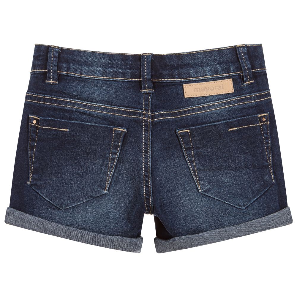 Dark Blue Denim Shorts - Image 2