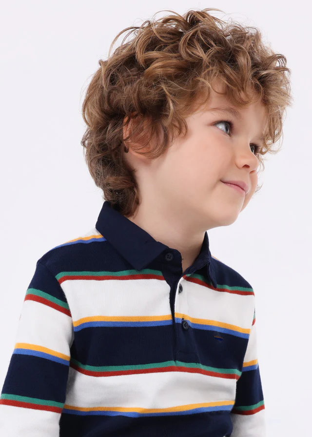 Dark Night Long Sleeve Stripe Polo - Image 4