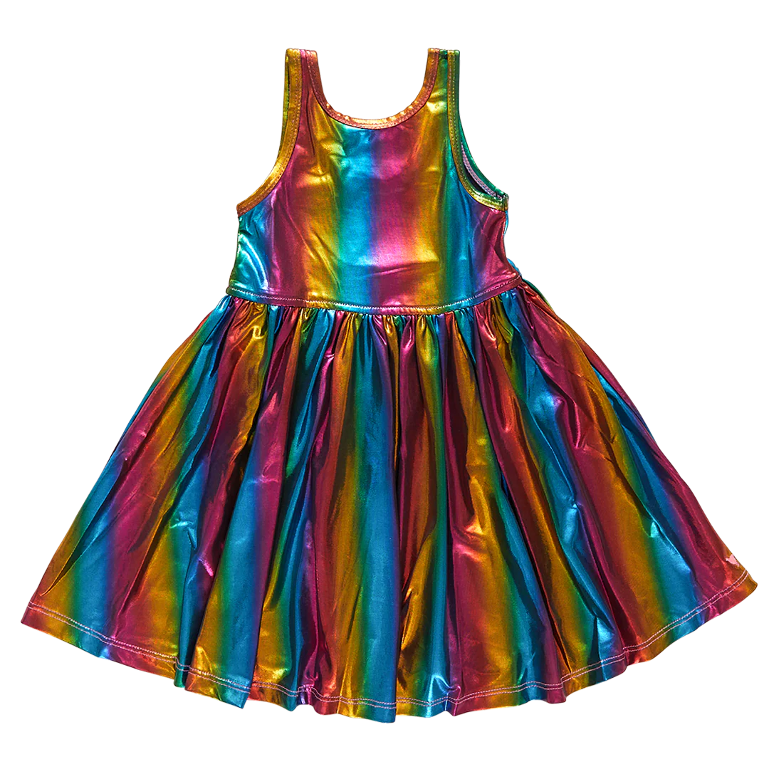 Dark Rainbow Liza Lame Dress - Image 2