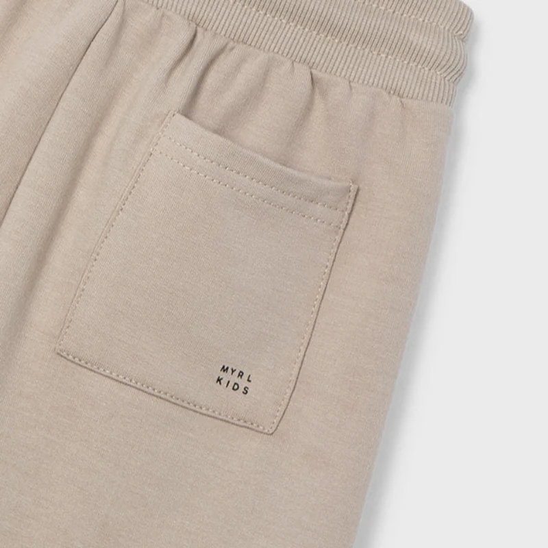 Desert Khaki Knit Sports Shorts - Image 3