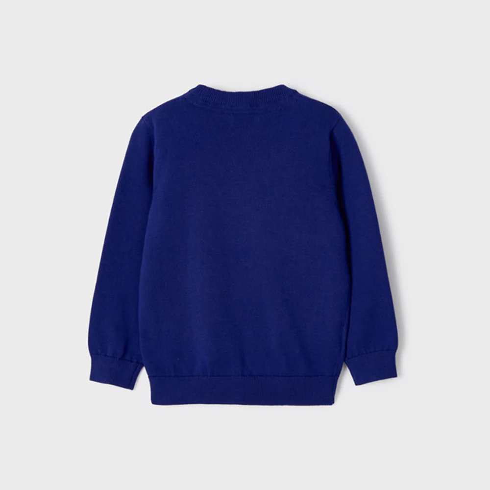Ecofriends Cobalt Jersey Knit Round Collar Sweater - Image 3