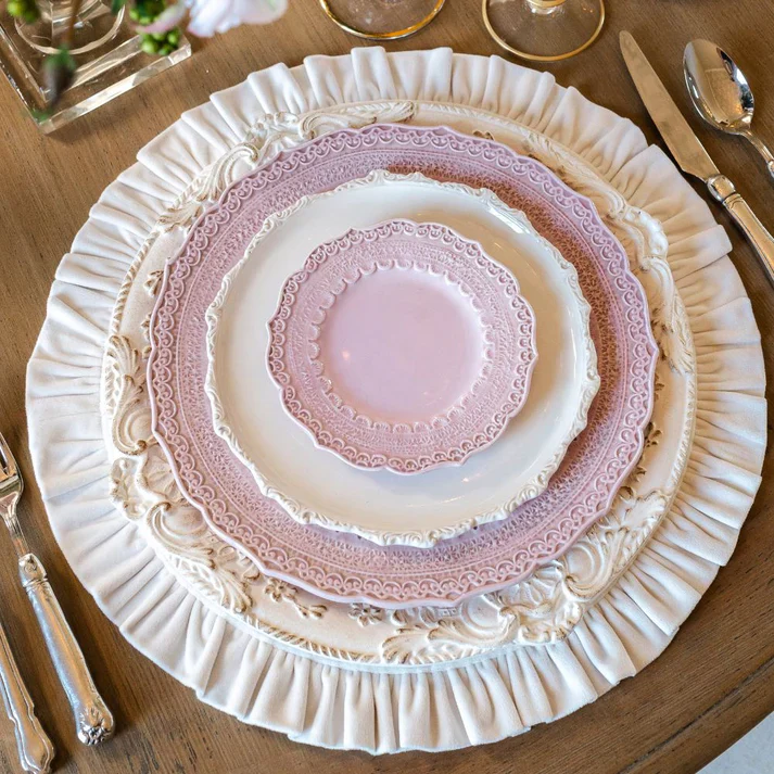 Finezza Rosa Pink Bread/Canape Plate - Image 7