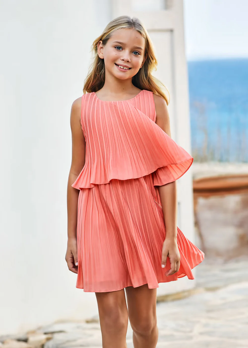 Flamingo Pleated Dress - Image 2
