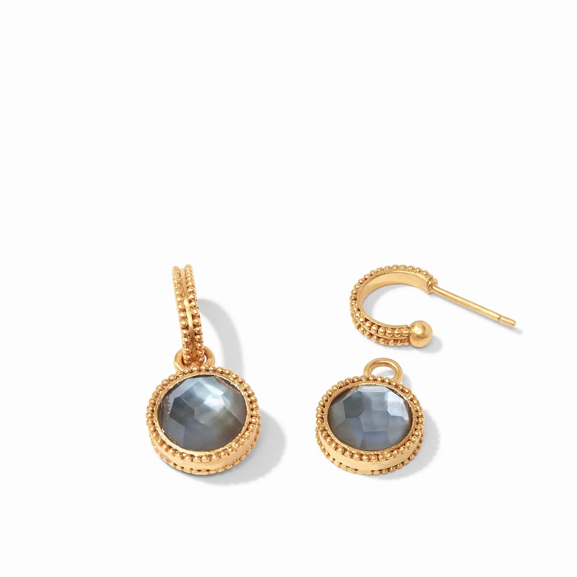 Fleur-De-Lis Hoop & Charm Earring - Image 13