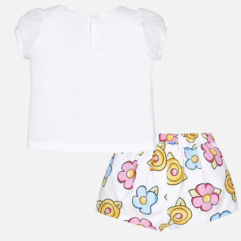 Floral Top & Piqué Short Set - Image 3