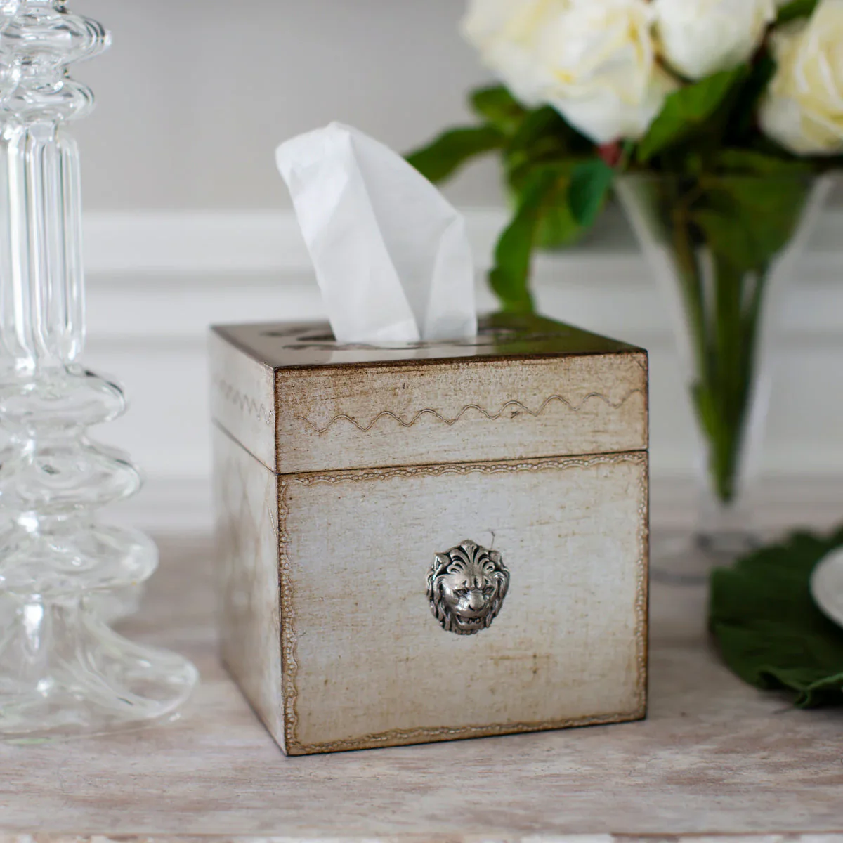 Florentino Leone Wooden Tissue Box Cover - Image 2