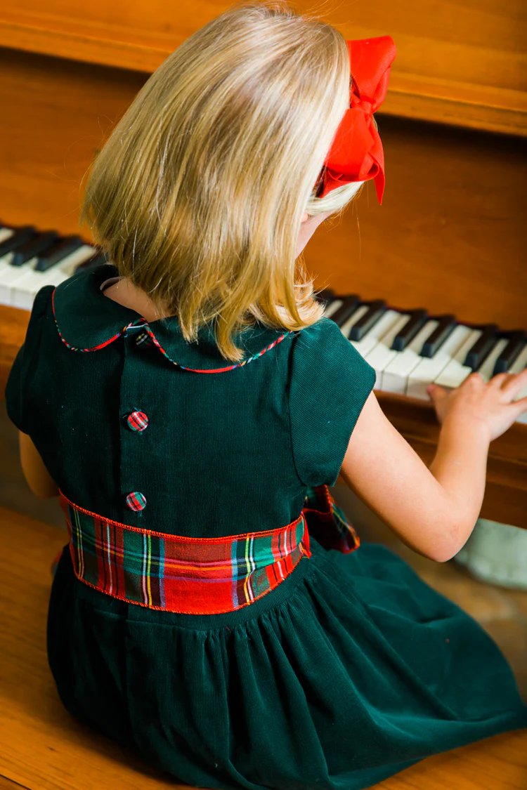 Forest Corduroy Empire Dress - Image 3