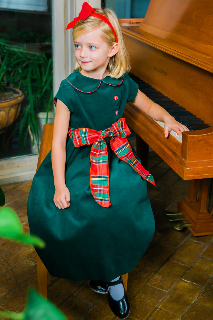 Forest Corduroy Empire Dress - Image 4