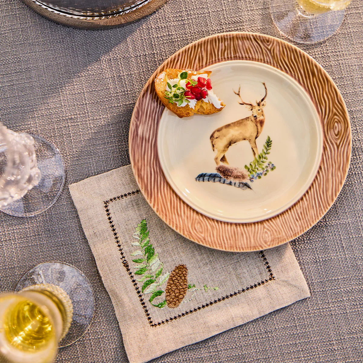 Forest Walk Cocktail Napkins Assorted Set/4 - Multi - Image 4