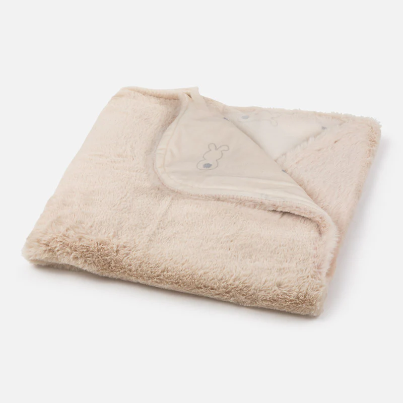 Cream Bunny Fur Blanket