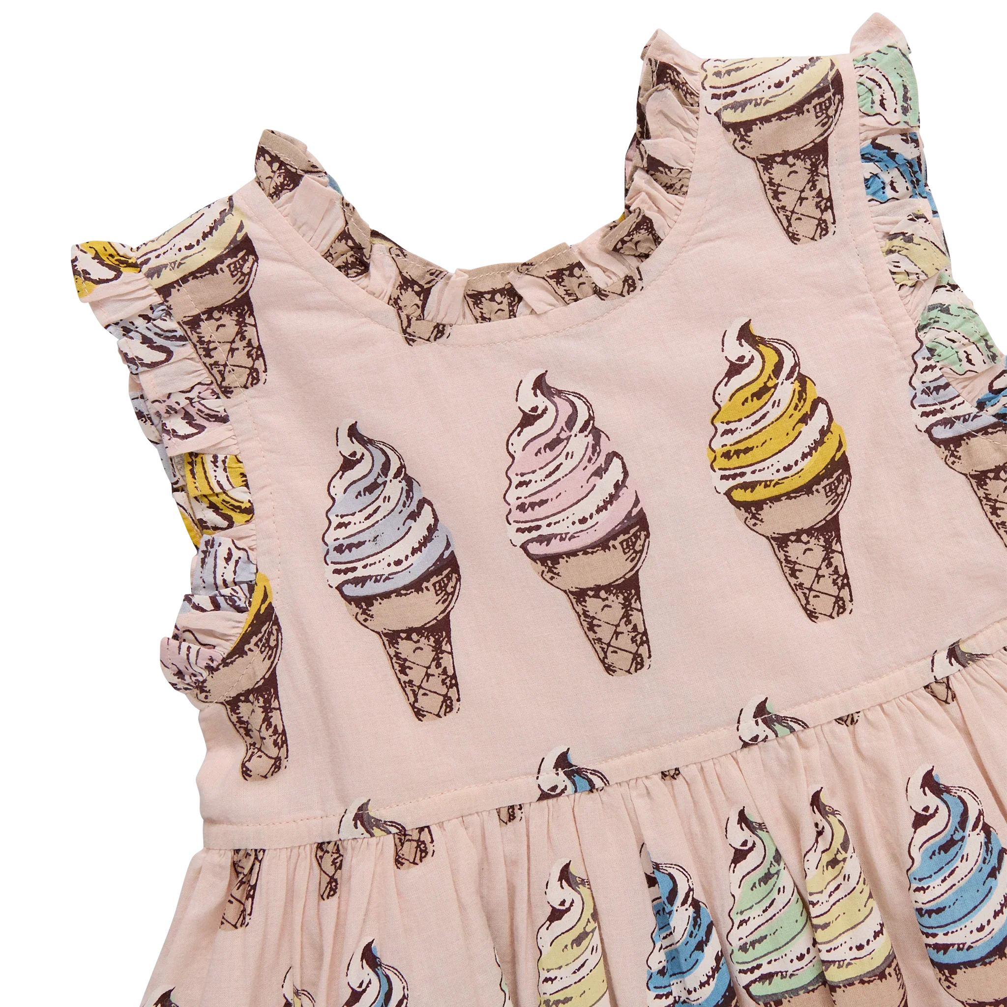 Girls Alyssa Dress - Pink Soft Serve - Image 3