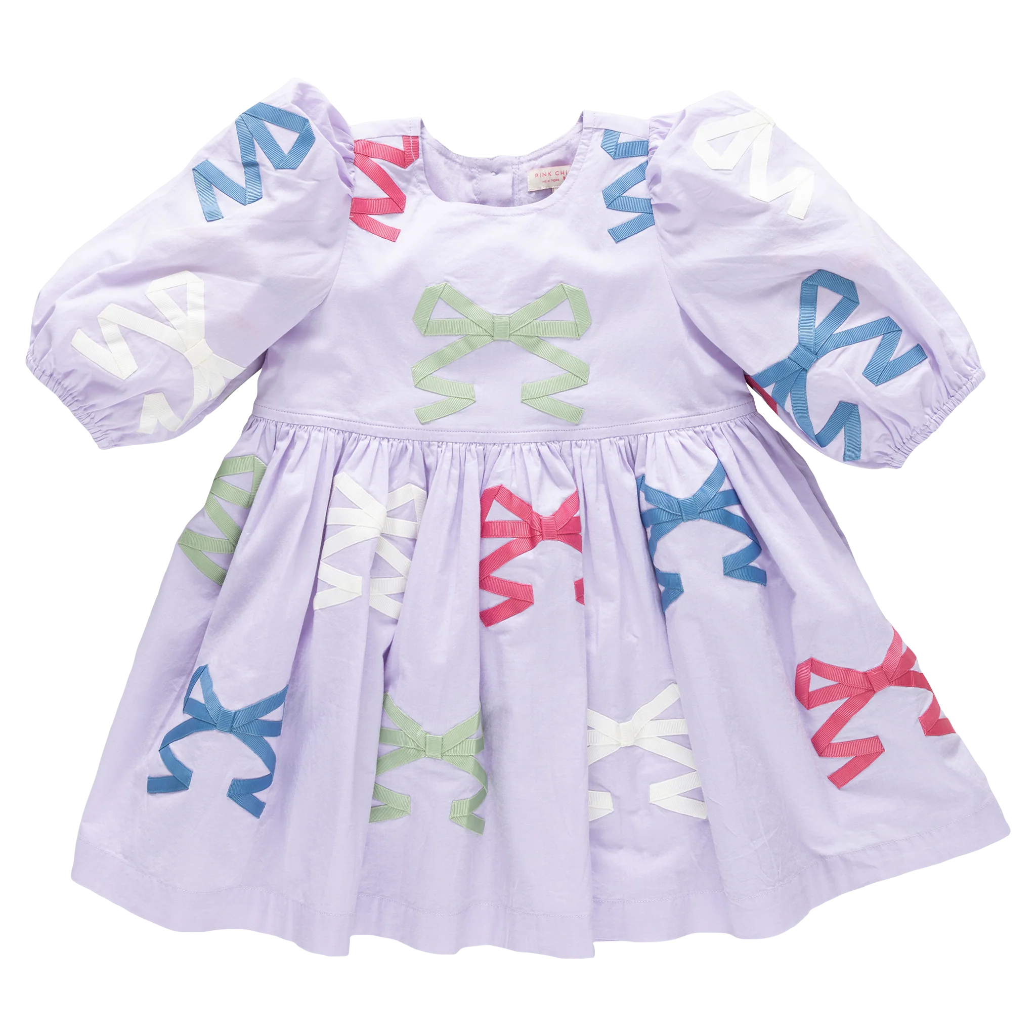 Girls Brooke Dress - Lavender Multi Bow Applique