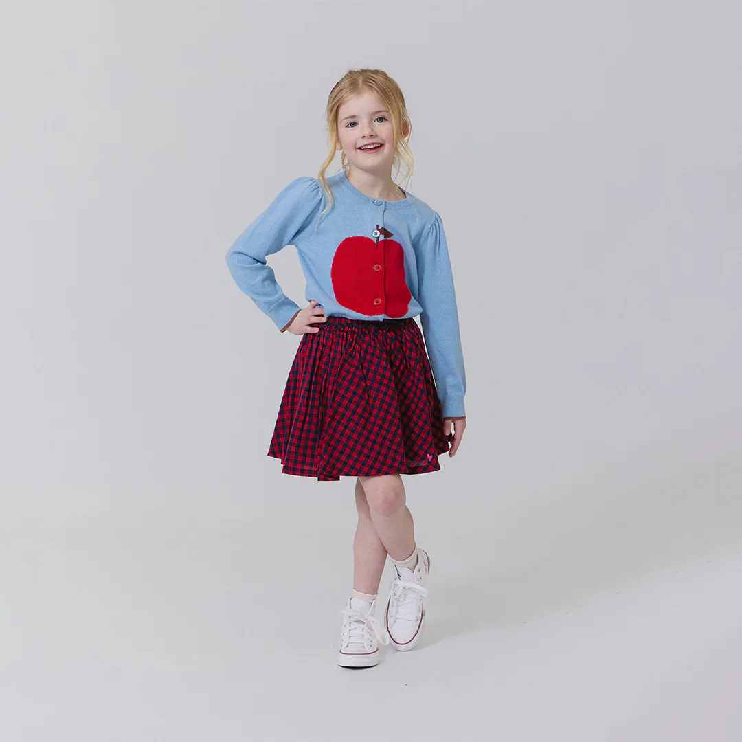 Girls Constance Sweater - Light Blue Apple - Image 5