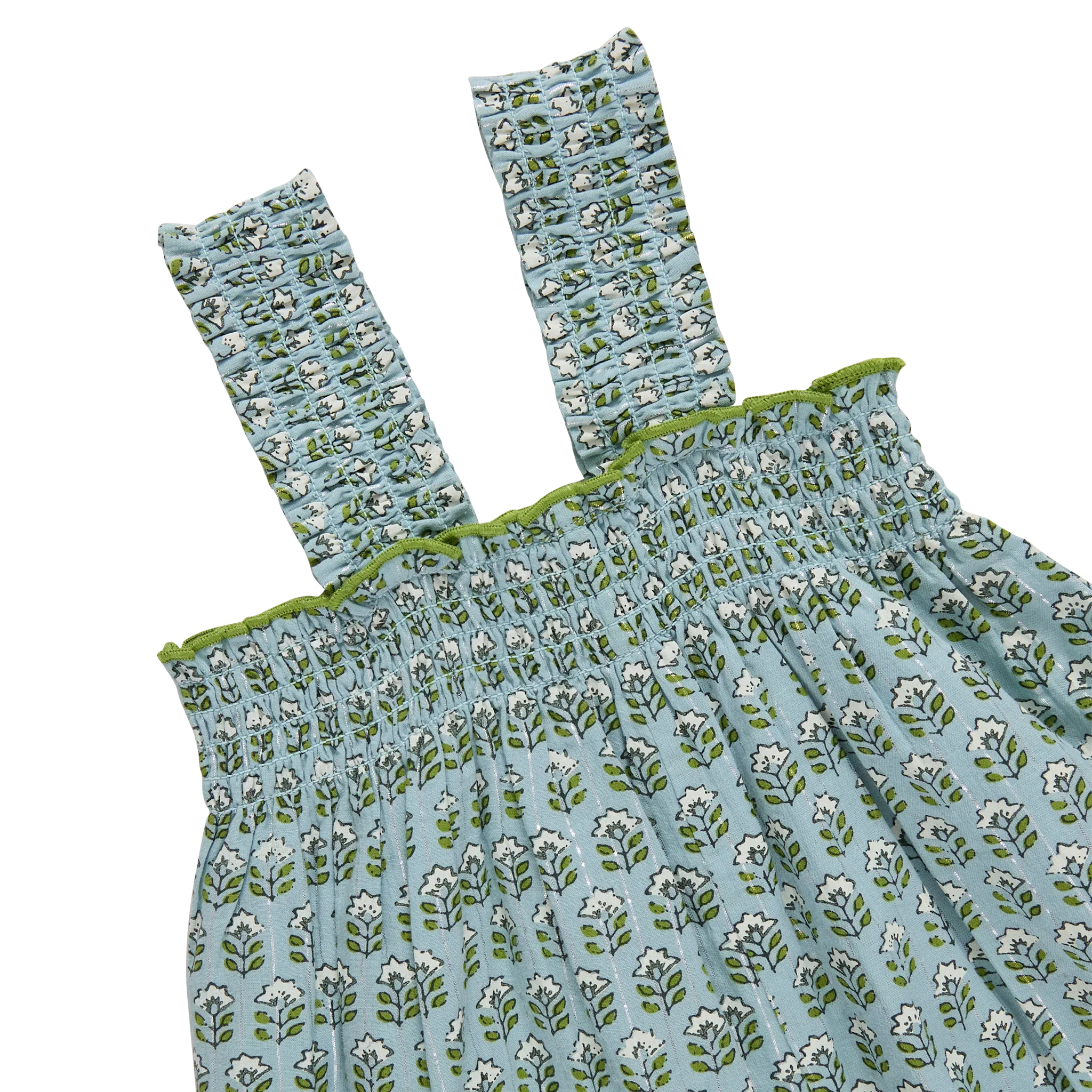Girls Eleven Jumper - Blue Prairie Block Print - Image 3