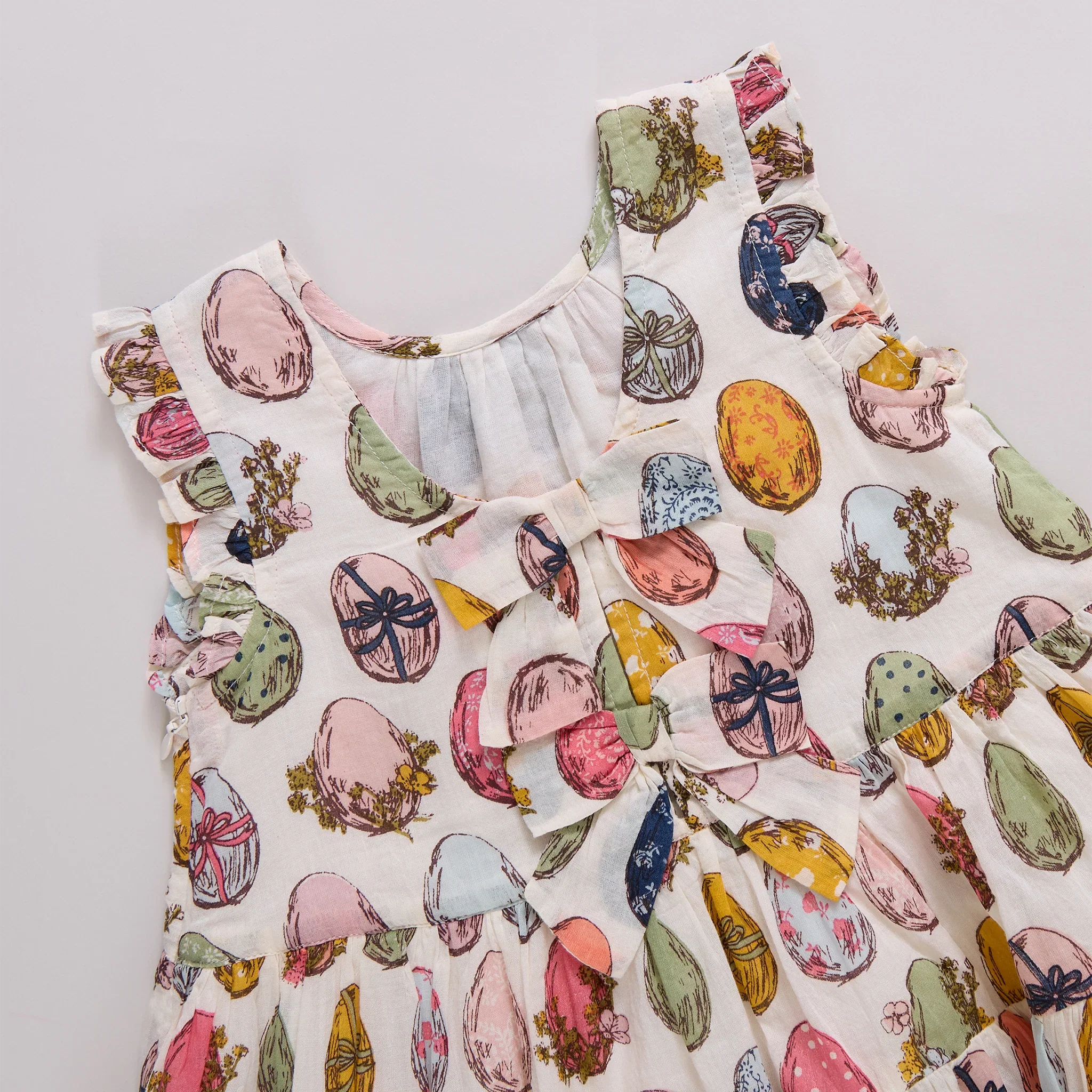 Girls Eloise Ruffle Dress - Multi Eggs - Image 3