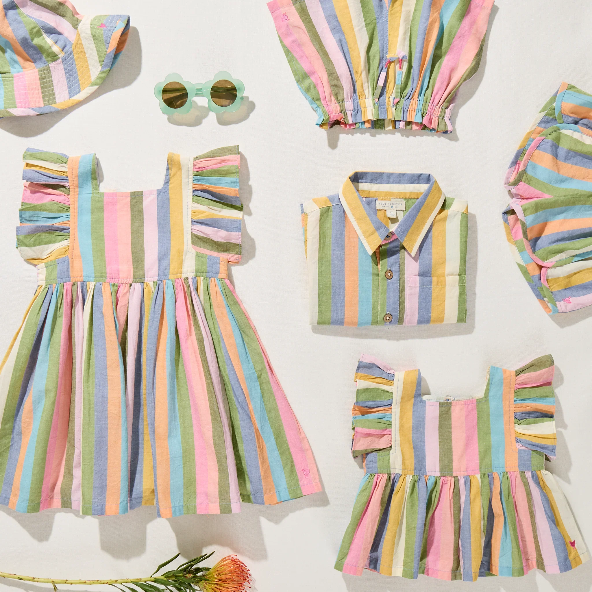 Girls Elsie Dress - Parade Stripe - Image 5
