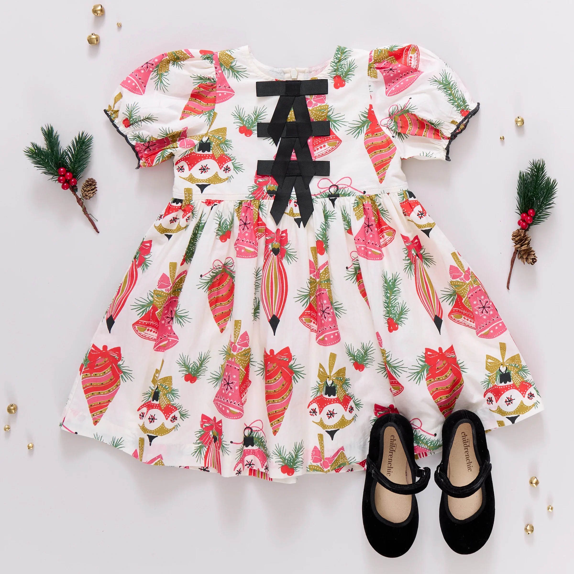 Girls Hermione Dress - Holly Bells - Image 3